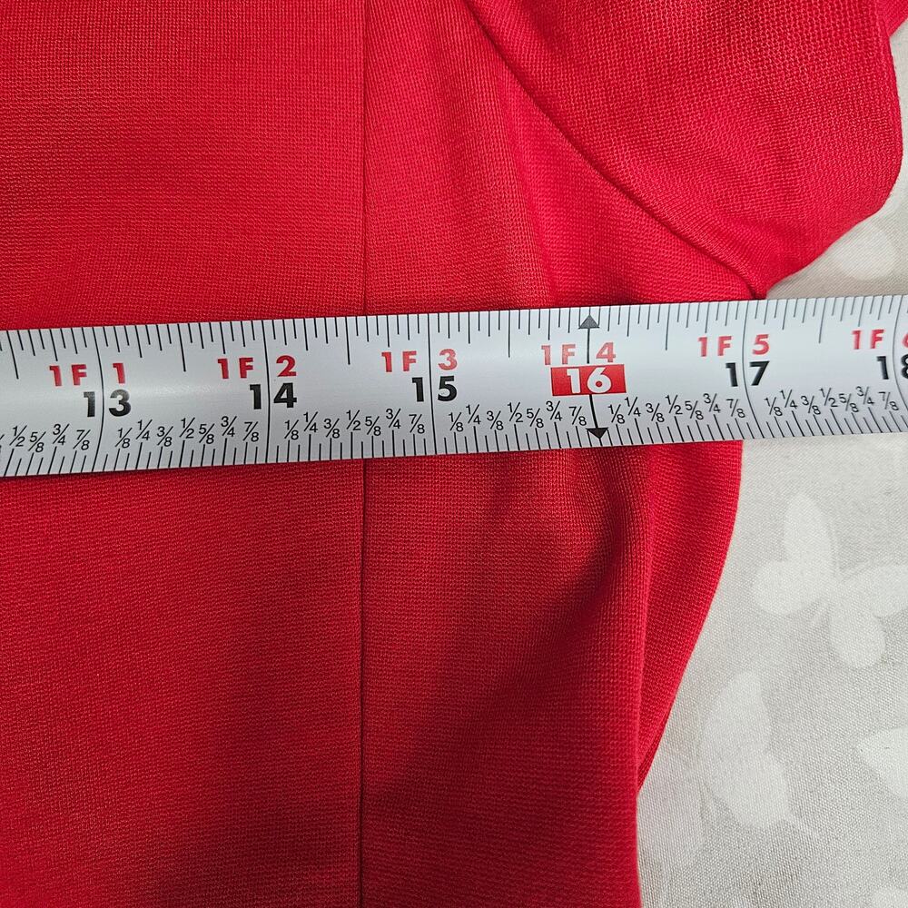 J.Crew Red Short Sleeve Fit & Flare Mini Dress 8 Tailored Minimalist Preppy Twee - Picture 8 of 10
